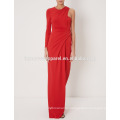 Red One-sleeved Gown Dress Manufacture Wholesale Fashion Women Apparel (TA4070D)